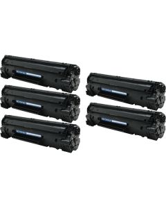 HP CB436A (HP 36A) Compatible Jumbo Toner Cartridge 5-Pack