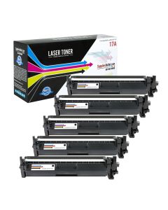 HP CF217A (HP 17A) Compatible Jumbo Toner Cartridge 5-Pack