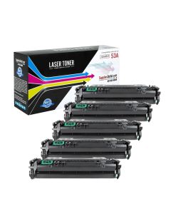 HP Q7553A (HP 53A) Compatible Jumbo Toner Cartridge 5-Pack