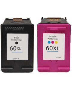 HP 60XL Remanufactured Ink Cartridge Two Pack Value Bundle