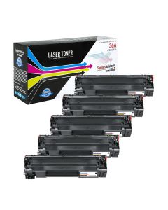 HP CB436A (HP 36A) Compatible Toner Cartridge 5-Pack